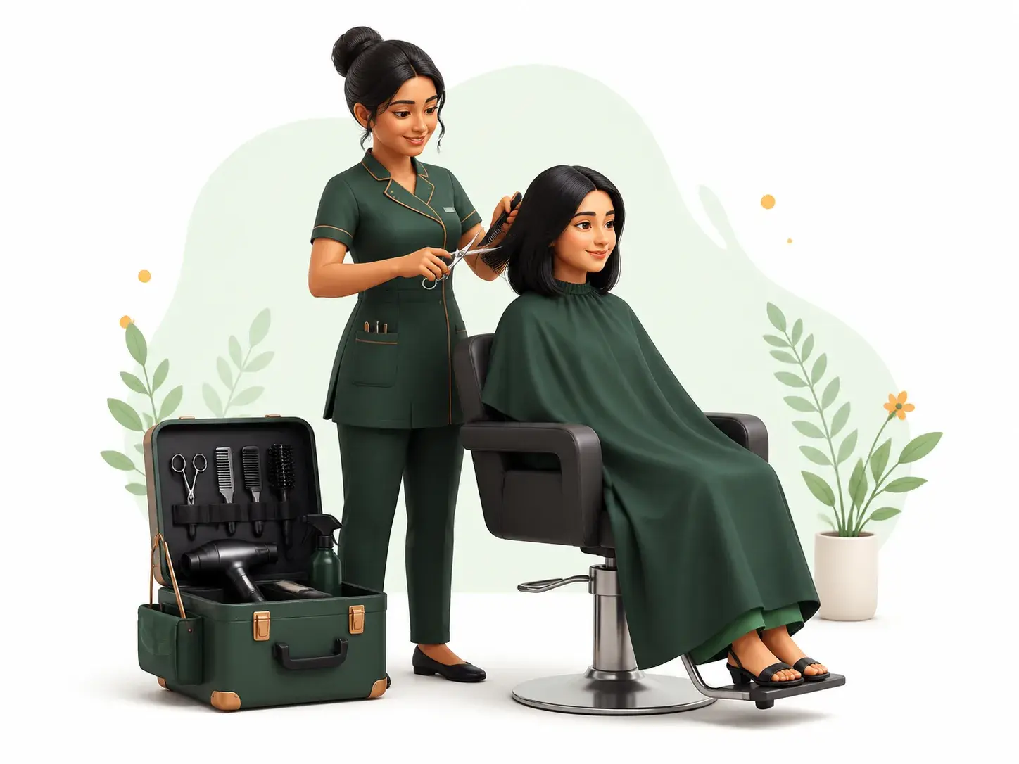 Home Salon & Haircut Service illustration